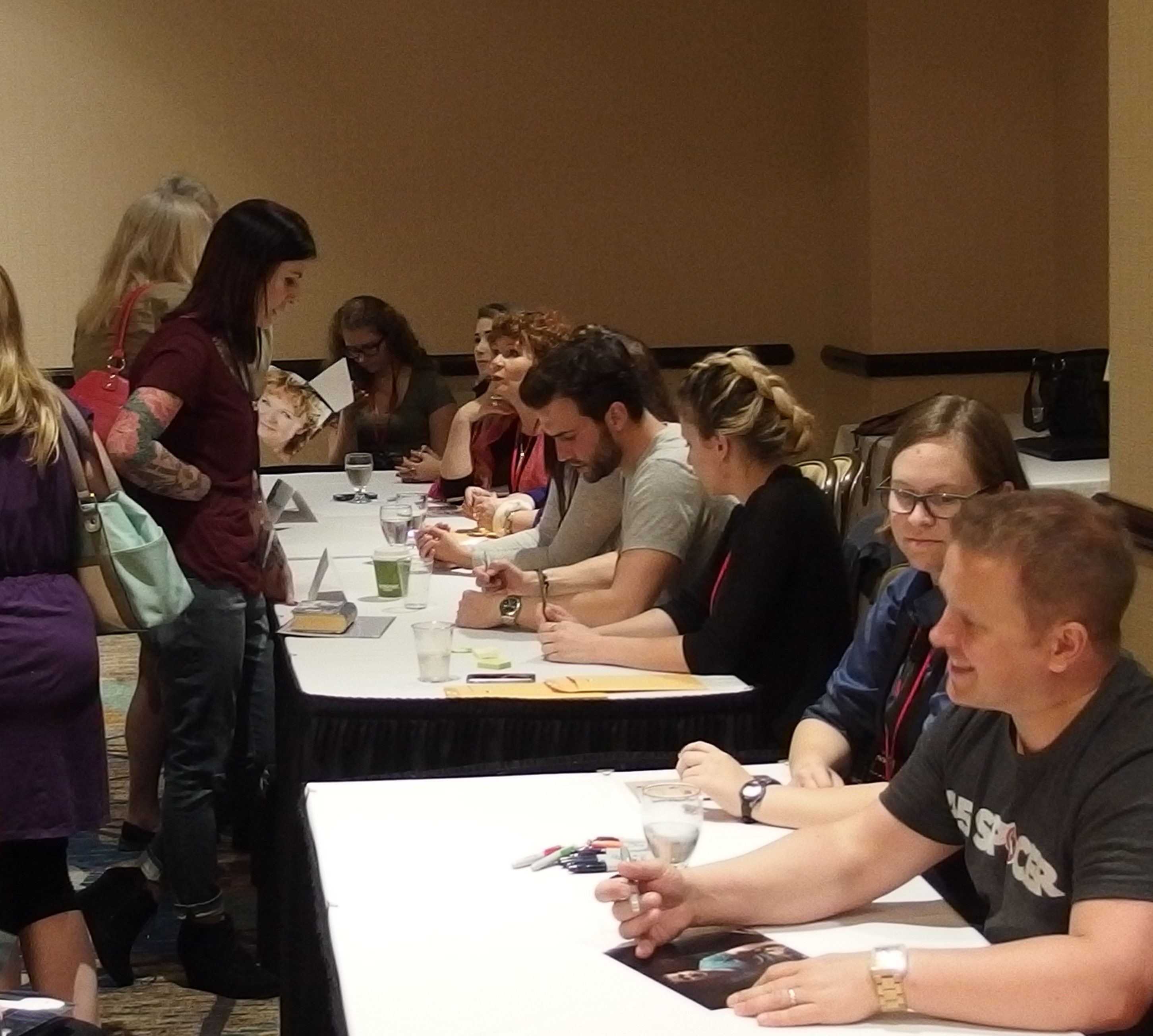 Guests and Cast members meet in the first autograph session