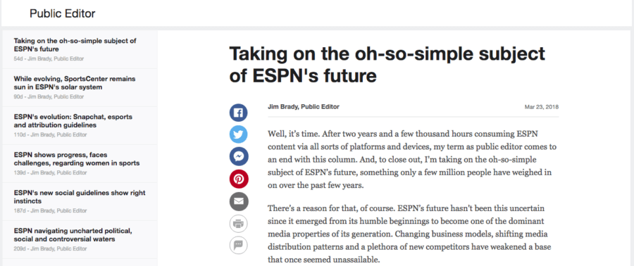ESPN Public Editor