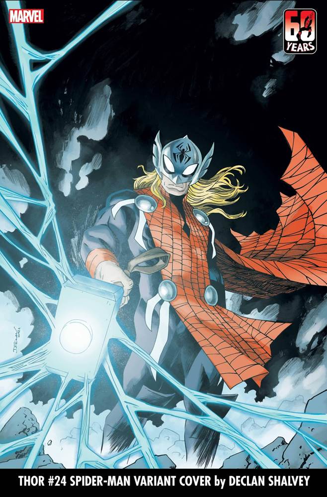 THOR #24 SPIDER-MAN VARIANT COVER by DECLAN SHALVEY