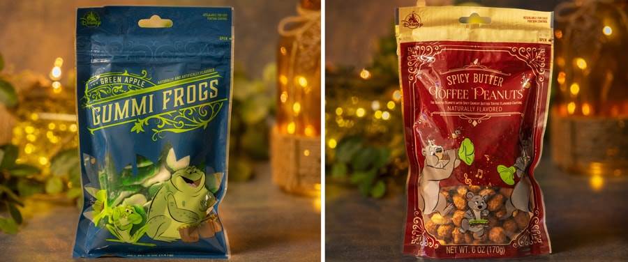 Green Apple Gummi Frogs and Spicy Butter Toffee Peanuts
